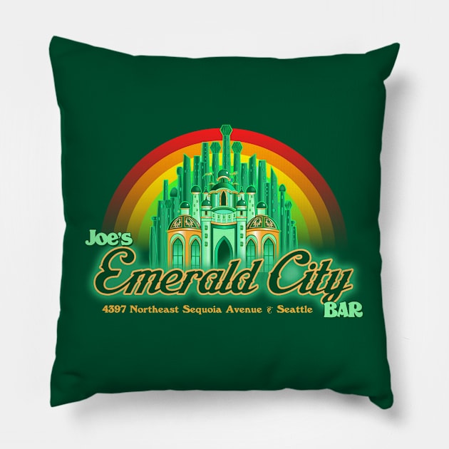 Grey's Anatomy - Joe's Bar - Emerald City Bar Pillow by MonkeyKing