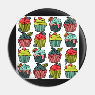 Cupcakes pattern white Pin