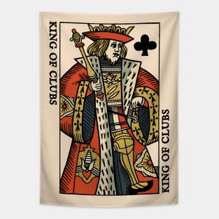 Classic Original Standard Character of Playing Card King of Clubs Tapestry