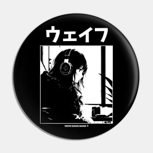 Lofi Beats | Anime Manga Girl | Japan Aesthetic Pin