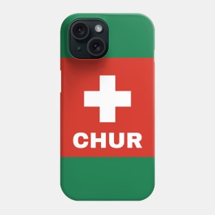 Chur City in Swiss Flag Phone Case