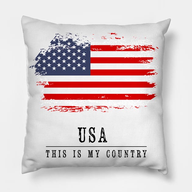 United States of America Pillow by C_ceconello