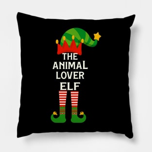 The Animal Lover Elf Matching Family Group Christmas Pillow