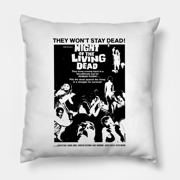 They Wont Stay Dead! Pillow by MondoDellamorto