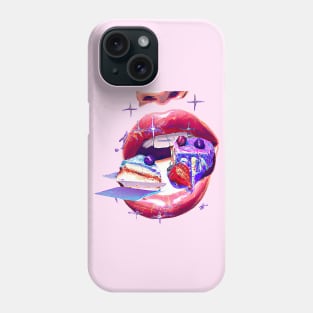 Lips Eat The Cake Phone Case