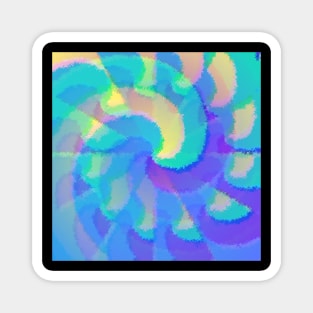 Abstract Swirl of Bright Colors Magnet