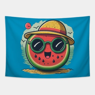 Wear Summer Happiness with This Watermelon Beach Tee Tapestry