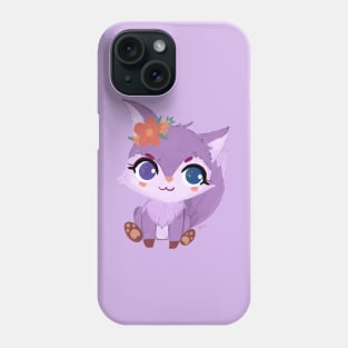 Purple fox in the forest Phone Case