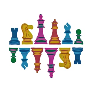 Colorful Chess Pieces T-Shirt