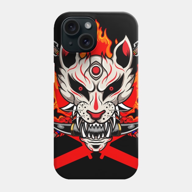 Kitsune Mask 2 Phone Case by Harrisaputra