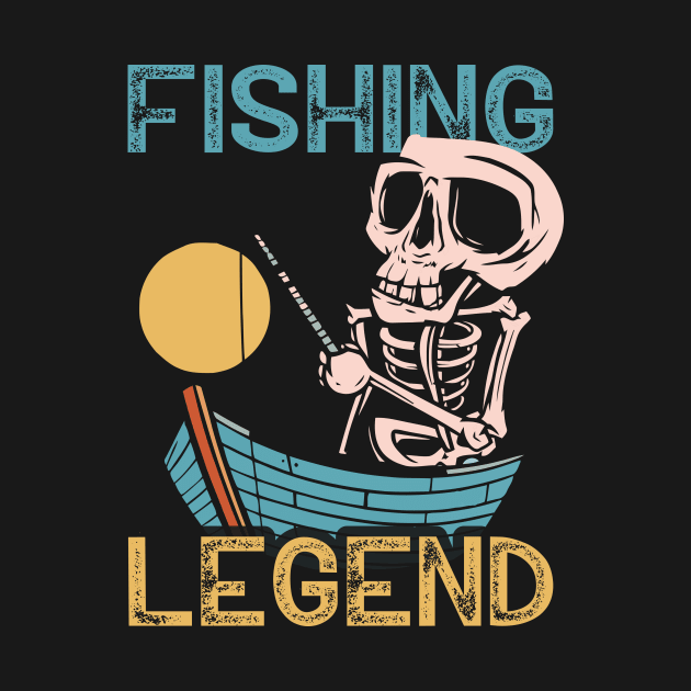 fishing legend a perfect birthday gift for an angler by Crazy.Prints.Store