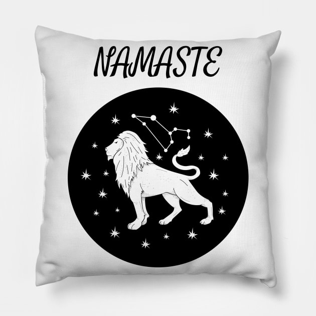 Namaste Leo Pillow by DesignIndex