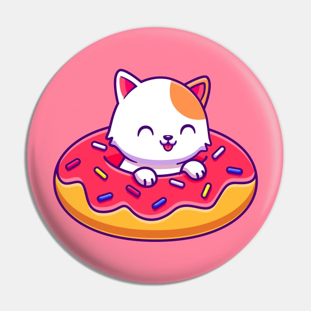 Donut Kitty Pin by machmigo