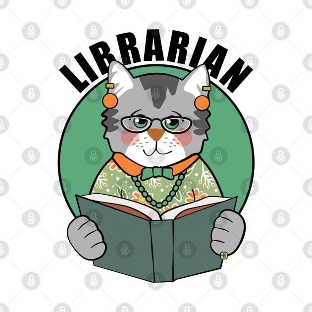 Librarian Cat Lady by Sue Cervenka