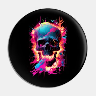 fractal skull Pin