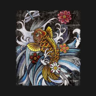 Koi & Dragonfly Playing T-Shirt