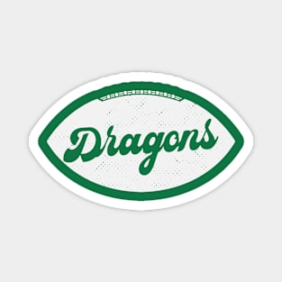 Retro Dragons Football Magnet