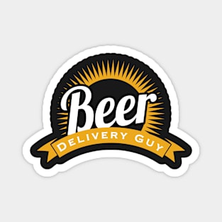 Beer Delivery Guy Funny Logo Magnet