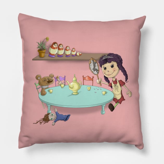 tea party Pillow by bobgoodallart