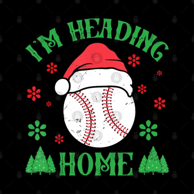 I'm Heading Home Baseball Christmas Snowman by Jayden Forster