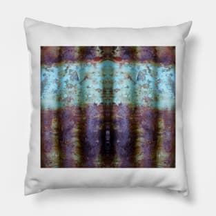 Corrugated Abstract in Purple and Blue - by Avril Thomas Pillow