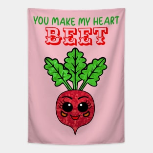 FUNNY Veggies You Make My Heart Beet Tapestry