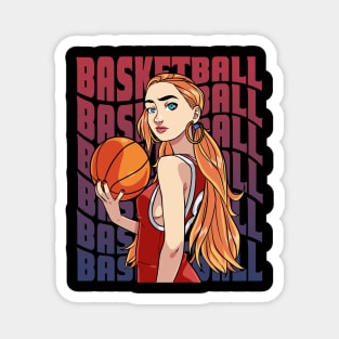 Women's Basketball I Play Like A Girl Female Hoops Magnet