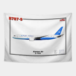 Boeing B787-9 - Xiamen Air (Art Print) Tapestry