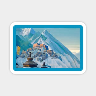 Tibetan Monastery by Nicholas Roerich Magnet