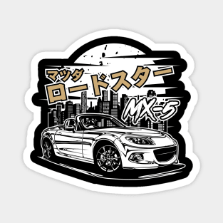 Miata MX-5 Roadster (White Print) Magnet