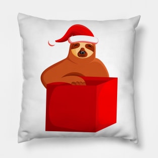 merry christmas sloth Pillow