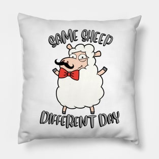 Same Sheep Different day Pillow