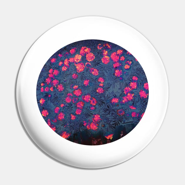 Pink Marigolds Pin by Shanzehdesigns