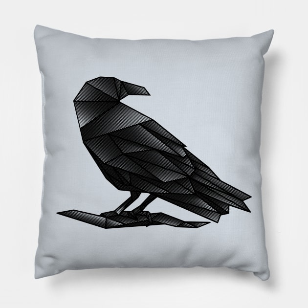 Prisma crow Pillow by rakelittle