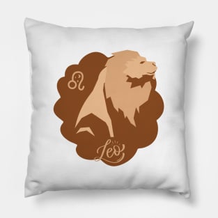 Leo: Roar with courage, shine with pride. Pillow