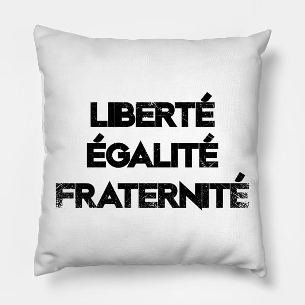 France National Motto Pillow by bluerockproducts