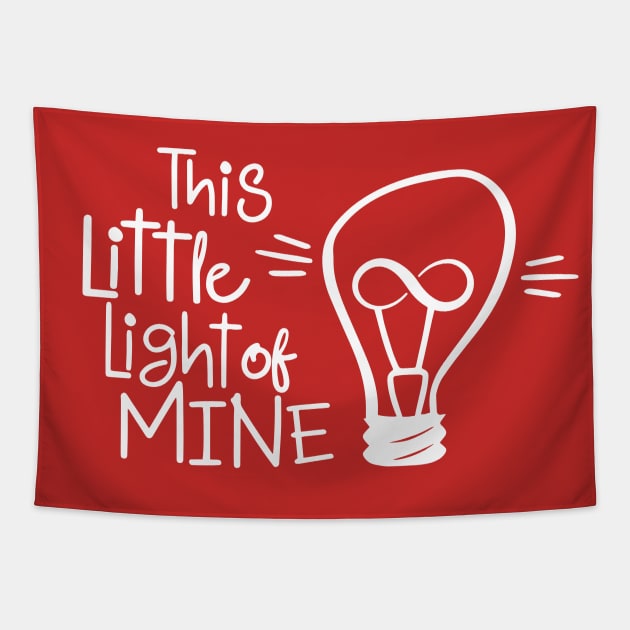 Light It Up Red for Autism Acceptance Tapestry by hawkadoodledoo