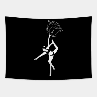 Pole Dance With Pink Rose Gift Tapestry