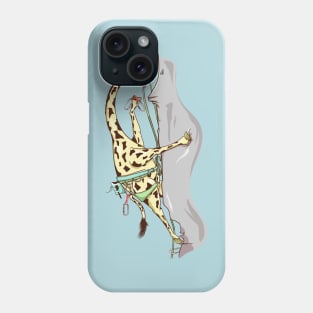 Giraffe Rock climbing Phone Case