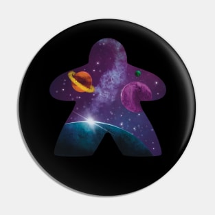 Cosmic Meeple Board Gamer Tabletop Stars and Planets Pin