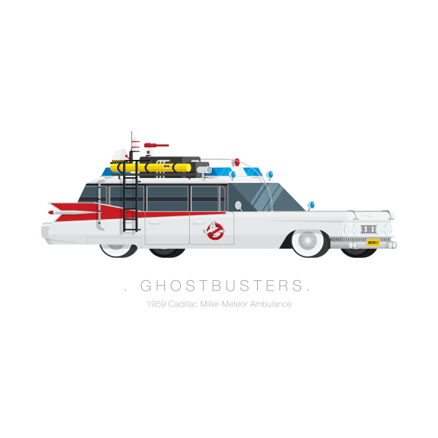 Ghostbusters - Famous Cars by Fred Birchal