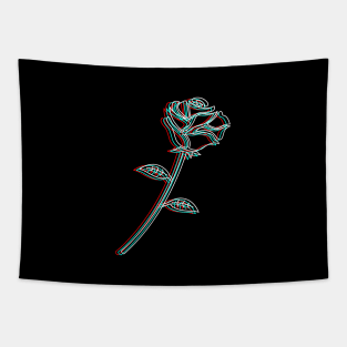 AESTHETIC ROSE CLASSIC 3D GLITCH Tapestry