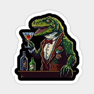 t-rex bartender Magnet