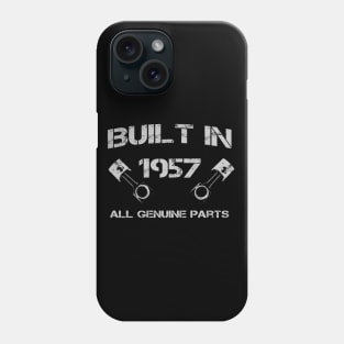 Built in 1957 Car fanatics 63rd Birthday Gift ideas Phone Case