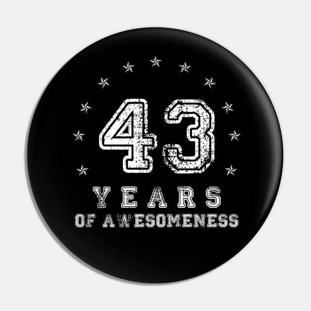 Vintage 43 years of awesomeness Pin by opippi