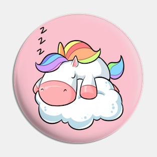 sleepy unicorn Pin