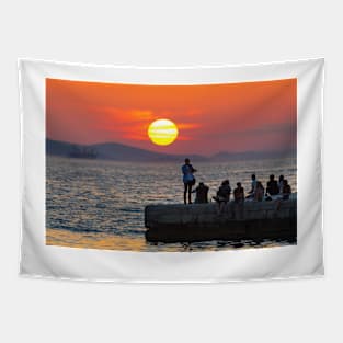 Zadar sunset Tapestry