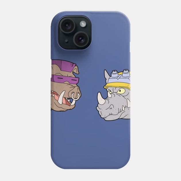 Bebop and Rocksteady Phone Case by Rabbit’s Hollow