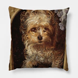 Darby in His Basket Kennel by Frederick Sandys Pillow