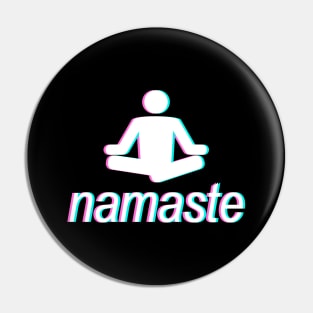 Namaste Yoga Stick Man Pin